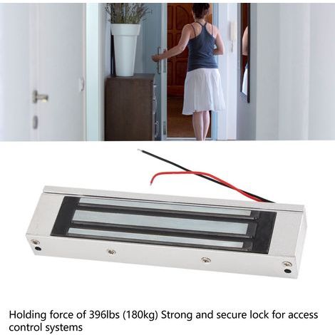 Serrure magnétique encastrée 396lbs (180kg) force de blocage 24V système contrôle accès électrique (1/5)
