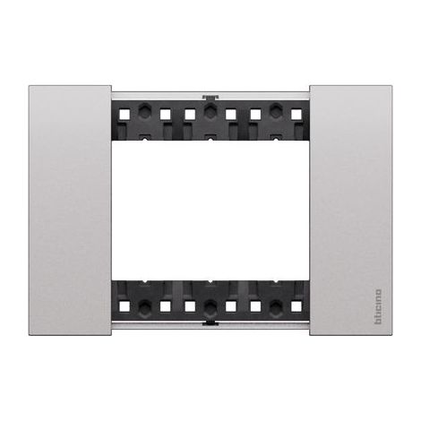 L.Now - Placca 3M Steel Materiale Zama (Bticino Cod. Ka4803Ks)