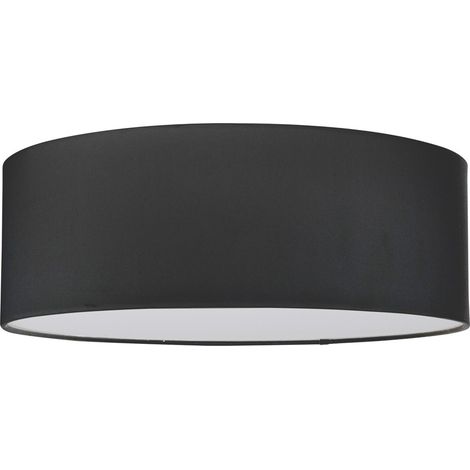 Plafonnier  Abat jours en Tissus Anthracite Cylindre diam 38 cm  JOSEFINA (1/2)