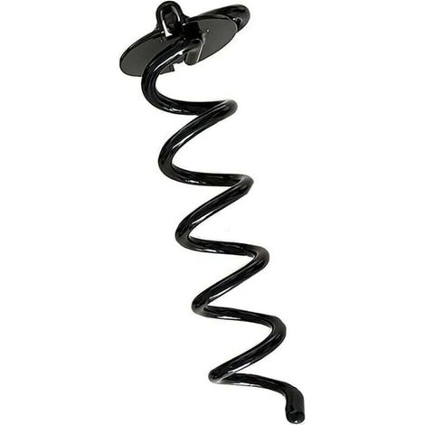 Ancrage au Sol, Piquet de Tente, Piquets d'ancrage, Ancrage Trampoline, Solides Piquets d'ancrage Spiralés en Acier pour Trampoline, Jardin, Camp, Tentes, Balançoire, 28cm, Noir (1/4)