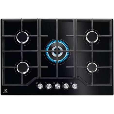 mesa de cristal de gas 74cm 5 fuegos negro - KGG75362K - electrolux - (1/5)