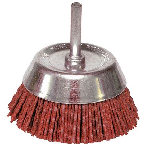 Conischer Nylonbürste Classic ø 75 ø Griff 6 Länge Griff 30 Körnung 80 Packung zu 10