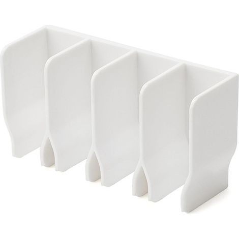 Support mural multi-compartiments pour nettoyant visage, grande capacité, organisateur mural pour crème mains et dentifrice, blanc (1/5)