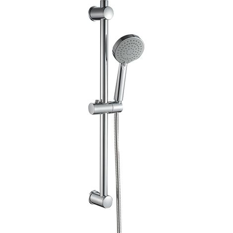 Idro Bric Set Saliscendi Doccia Zante 3 Getti Anticalcare Con Risparmio Acqua Idroair ABS Cromato Asta 700mm Flessibile 1500mm (1/3)
