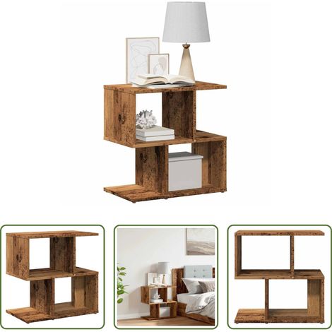 Bois d'ingénierie - Table de chevet vieux bois 50x30x51,5 cm bois d'ingénierie (1/5)