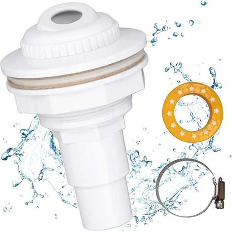 BUNTHAUS Buse Refoulement Piscine,Buse D'EntréE Pour Piscine avec Embout de Tuyau 38/32 mm,Buse Refoulement Buse D'EntréE pour Piscine,Buse D'EntréE pour Piscine,pour Drainage Piscine