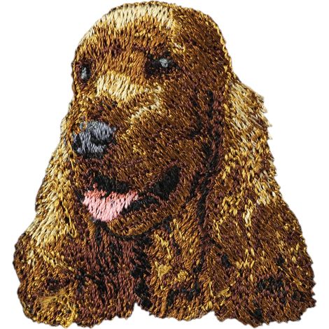 Cocker Spaniel inglés: parche con forma de perro, parche bordado, decoración única para mochila de Art-Dog (1/3)
