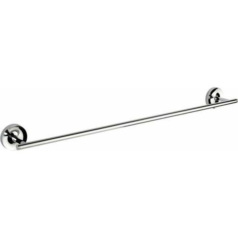 WENKO Portasciugamani da parete per bagno Uno Arcole, Barra portasciugamani con fissaggio Power-Loc® senza foratura, Acciaio inossidabile, 66x5,8x7,5 cm, Cromato (1/5)