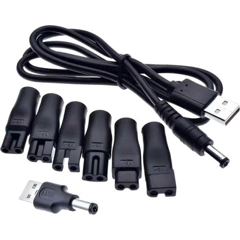 Convertisseur de charge, connecteur USB, adaptateur de remplacement universel pour appareils de beauté, cheveux, C (1/5)