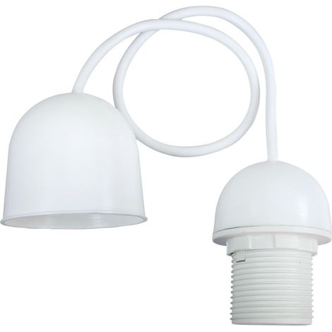 Monture plastique douille E27 60W maxi blanc