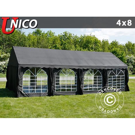 Partyzelt UNICO 4x8m, Schwarz - Dancover