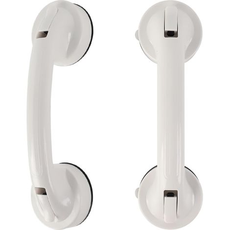 Suction Handle, Shower Support Bar, 2 Pieces, White (1/5)