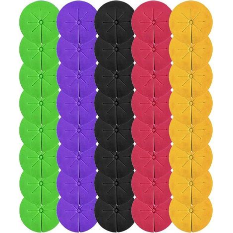 50 pcs Colliers De Clonage Jardin éPonges Hydroponiques Colliers De Clonage Jardin Inserts Mousse NéOprèNe,8 Rayons, Insert Cloneur Mousse Bricolage,Colliers De Clonage pour Pots (5 Color) (1/5)