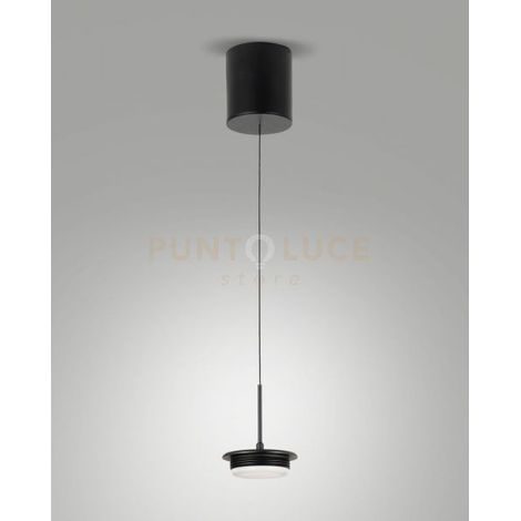 3805-40-101 MONTATURA SALI SCENDI NERA COMPLETA A LED CCT 2700K - 3000K - 4000K- 14W - 1510 lm 1 LUCE DIMMERABILE