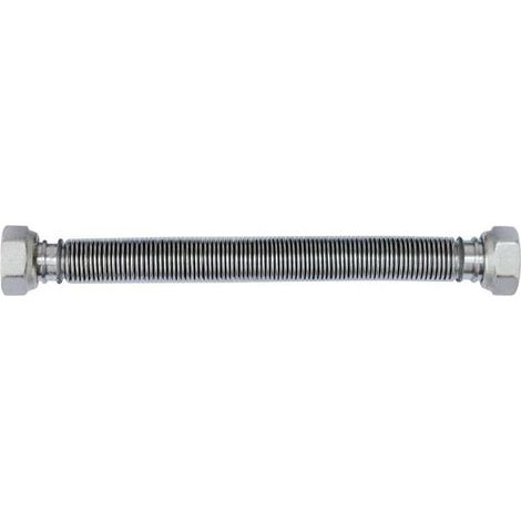 Tubo giunto acqua flessibile ed estensibile in acciaio Inox 100/200mm M/F 3/4"