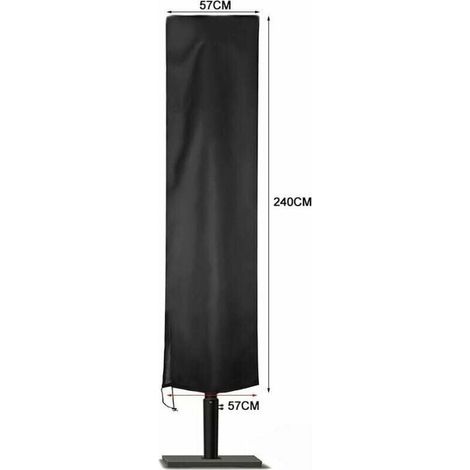Housse Parasol Déporté Imperméable 210D, Protection Anti-UV et Pluie (240x57x57cm) (1/5)