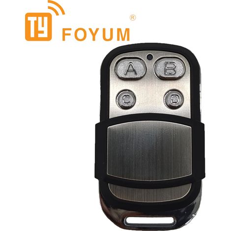 433MHz New Copy Metal 4-Button Remote Control Garage Door Retractable Door Copy Wireless Remote Control (1/5)