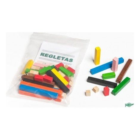 REGLAS REGLETAS MADERA BOLSA 63 PIEZA