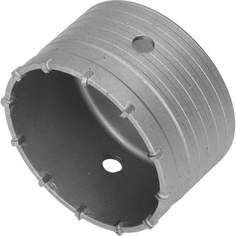 Scie cloche murale 100mm carbure argent perçage rapide béton brique pierre pose climatisation (1/5)
