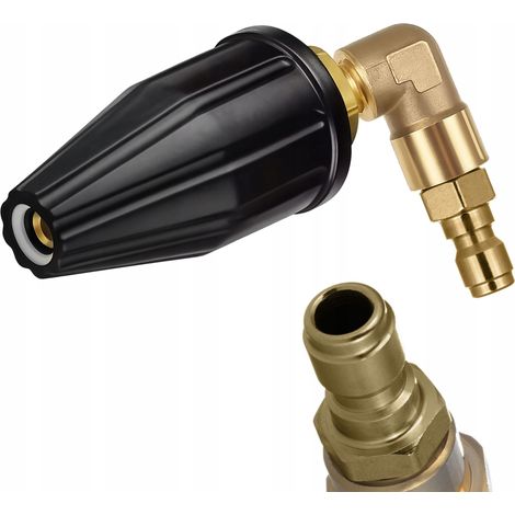 AngleJet 90° Turbo Mini Rotationsdüse Quick Connect 1/4" – 180 bar  8 l/min  Für Pflaster und Unterboden