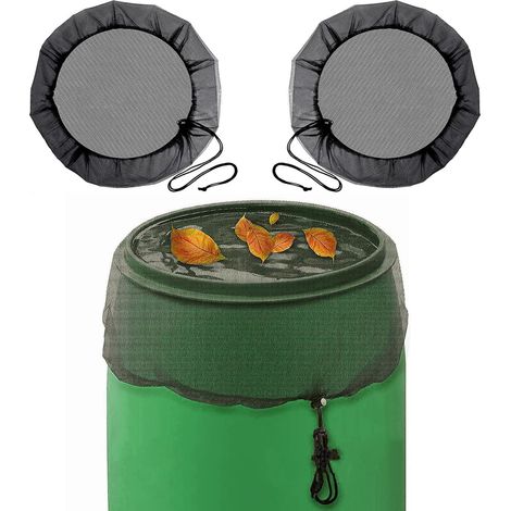 Récupérateur d'eau de pluie filet x2 - 60cm Protection haut de gamme pour collecteur avec cordon - Anti-feuilles et petits animaux (1/5)