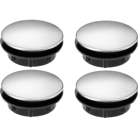 Bouchon de trou d'évier 4 paquets (1 à 1,2 pouces de diamètre) couvercle de trou de robinet d'évier couvercle de trou de robinet de cuisine en acier inoxydable (1/4)