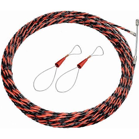 Aiguille d'électricien pour tire-câble électrique 50M, diamètre 5 mm, rétractable et extensible en spirale d'acier. (1/5)