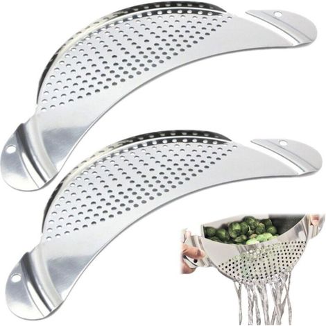 Passoire Inoxydable - 1 pièce, Passoire Inoxydable Anti-Brûlure 33cm - Pour Pâtes/Légume/Fruit (1/5)