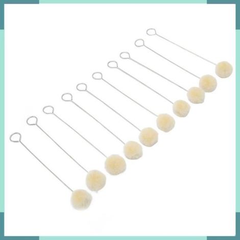 Daubers de laine Lot de 100 Tampons de Teinture pour Cuir, Brosses à Boule de Laine, Applicateurs de Teinture mercerie kit (1/5)