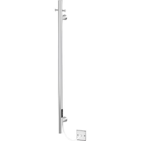 Tain Dry Electric Robe, Towel & Coat Warmer Mirror Polished Stainless Steel 1100mm Height x 38mm Diameter (1/4)
