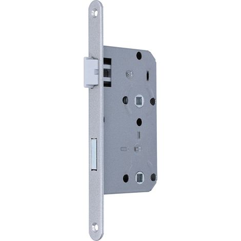 Türschloss 55mm Dornmaß Einsteckschloss Stulp 235x20mm Schloss WC-Bad DIN links (1/2)