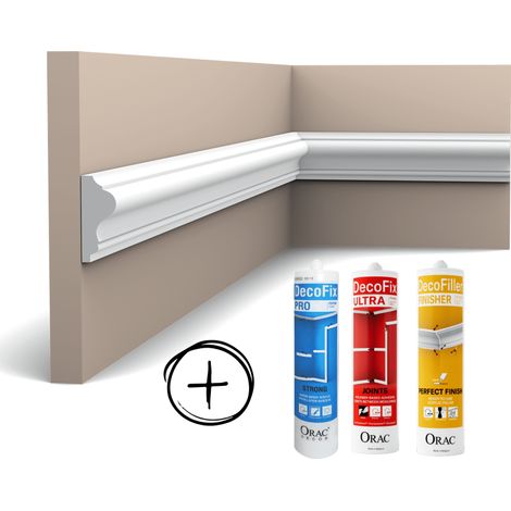 Pack MKP 10 mètres linéaires P8030 + colles L200 x H4,1 x L1,7 cm - L200 x H4,1 x L1,7 cm - ORAC DECOR