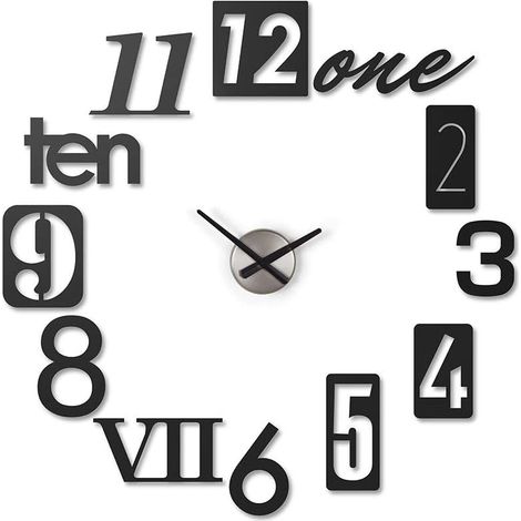 Horloge Murale Ronde - Mouvement Quartz Silencieux - Design Moderne Minimaliste - Pour Salon Chambre Bureau Cuisine - 1 Pièce (1/5)
