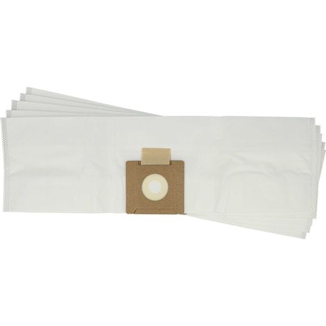vhbw 5x Staubbeutel kompatibel mit Cleancraft flex Cat 112 Q Staubsauger - Mikrovlies, 59cm x 17,5cm Weiß