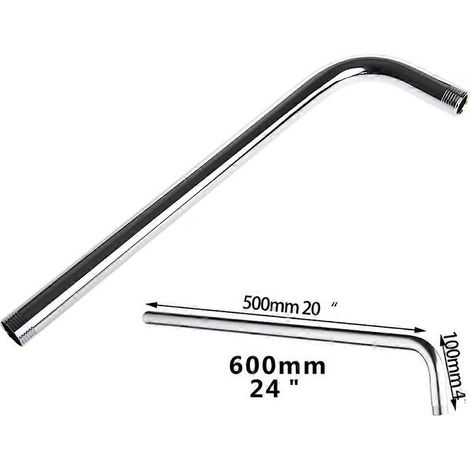 60 cm Wandduschkopf, kompatibel mit Duscharm und Verlängerung, langer, verchromter Edelstahl-Brauseschlauch für Bad und Zuhause