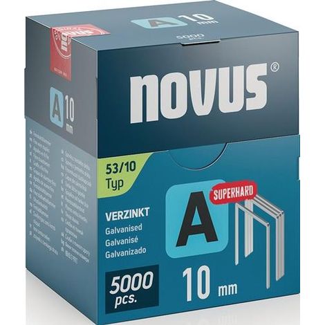 Novus Tools 042-0763 Feindrahtklammern Typ 53 5000 St. Abmessungen (L x B) 10 mm x 11.3 mm