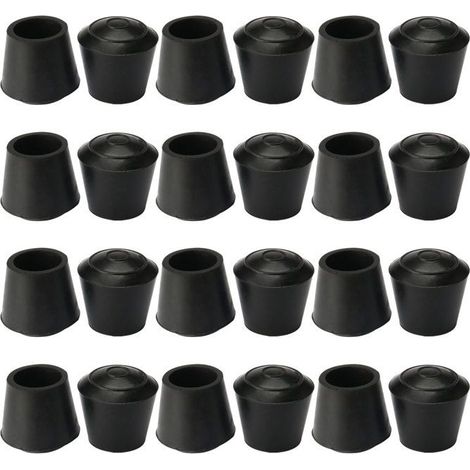 Pied de meuble SOURCING MAP 16mm Dia intérieur Caoutchouc Tampon Patin Embout Pied Chaise Protecteurs Plancher Glisseurs Noir 24Pcs (1/5)