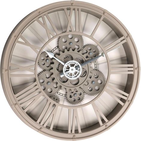 Wanduhr mit sichtbarem Uhrwerk, Ø 39 cm (1/3)