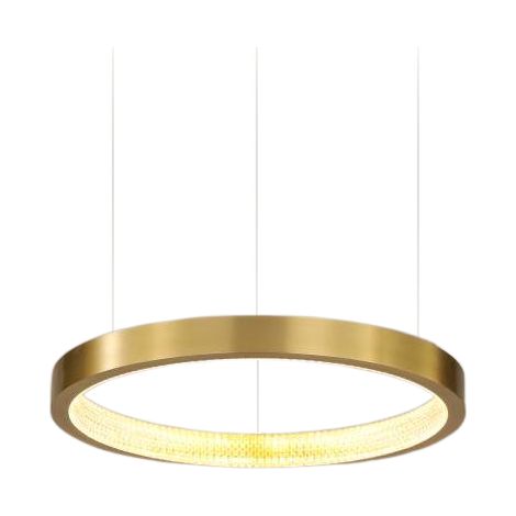 Zing Ring 60 B - Lampadario a LED anello in ottone dorato da 60 cm (1/3)