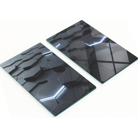 Tablas decorativas de vidrio para servir aperitivos, dise帽o abstracto, 2x30x52 cm