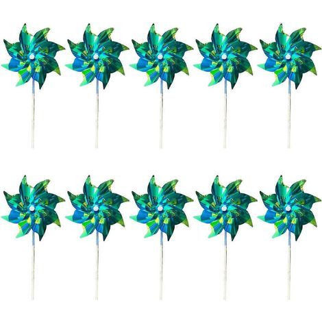 blauer, reflektierender Windspinner, besonders glitzernder Windspinner