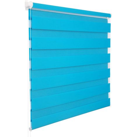 WOLTU Tenda a Rullo Doppio Oscurante per Interni Senza Foratura Avvolgibile Turchese 60x150 cm (1/5)