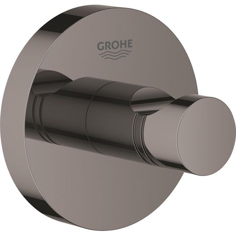 Grohe Essentials Gancho metálico de pared con fijaciones ocultas, Grafito duro (40364A01)