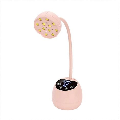 Lampe de bureau M2 P otherapy, lampe de bureau sans fil avec rangement, lampe à ongles intelligente Lotus, lampe à induction, sèche-ongles rose (1/5)