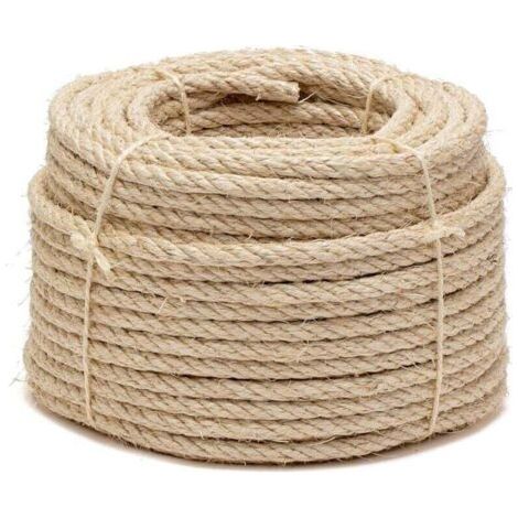 BARKBUSTERS Corde de Sisal Naturel 8mm Remplacement Cordage Ancien Accessoire Idal pour remplacer Poteaux de l\\'arbre Chat, Balles Jouets en Sisal Inclus (20m, Blanc) (1/4)