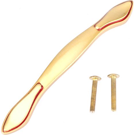 Poignée De Tirage En Laiton - Finition Or Rose - Pour Armoire Et Meuble - Trou Double 137mm - Lot De 1 (1/5)