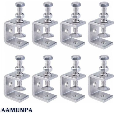 Serre-joints C 8 pièces en acier inoxydable 304 – Ouverture 30mm – Plage de serrage 16-25mm – Pour menuiserie et soudure