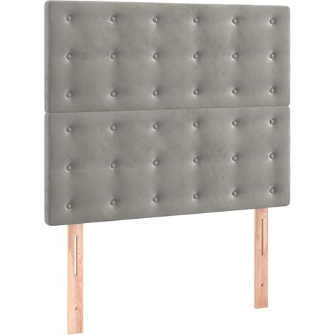 Maison Exclusive - Testiera Grigio Chiaro 80x5x118/128 cm Velluto