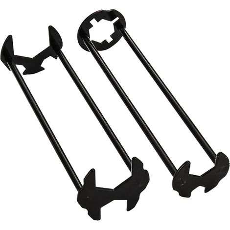 Set di 2 chiavi per lavello, set di chiavi per lavello multifunzionale, 7 misure di attrezzi per rubinetti, chiave a brugola a quattro punte, attrezzo idraulico universale (1/4)
