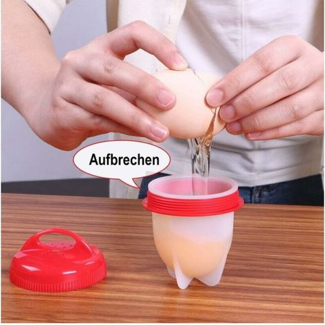 6 Pièces Cuiseur Oeuf Silicone, Oeufs Pocheuse Silicone,Silicone Oeuf Cooker,Antiadhésif Pocheuse Rapide,Cuiseur à œufs en Silicone sans Coquille,Sans BPA,Adapté à la Maison et au Restaurant